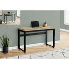 Monarch Specialties - 7678 Bureau 48 po L - Hauteur Adjustable Naturel/Metal Noir-Le dessus de table construit au panneau épais ajoute un look chic avec son fini d'aspect bois dans bureau à domicile, appartement ou condo