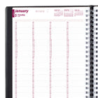 Brownline - 2027 agenda professionnel quotidien pour quatre personnes avec reliure à double spirale – 11 po x 8 1/2 po – noir-Section pour numéros de téléphone et
adresses