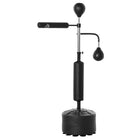 Soozier - Sac De Frappe Sur Pied Avec 2 Balles Rapides - Barre Réflexe 360° - Noir-Fonction 4 en 1, une combinaison de deux speedballs, une barre réflexe à 360° et un sac de boxe enveloppé de PU  