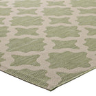Modway - Cerelia Treillis marocains intérieurs et extérieurs Tapis 9 pi l x 12 pi L - Beige et vert clair-8