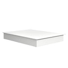 Nexera - Lit plateforme Valere Queen, Blanc-Solution Économique : Économisez avec notre lit plateforme - pas besoin de sommier. Votre matelas repose directement sur le cadre robuste, alliant confort et rentabilité