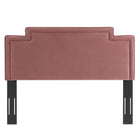 Modway - Transfix Performance Velvet Tête de lit jumelée, Rose poussiéreuse-Construction solide