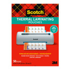 Scotch - Pochettes de plastification thermique effaçables à sec - paquet de 50-Idéal pour les œuvres d'art, les panneaux, les dépliants, les horaires, les certificats et autres documents fréquemment utilisés à la maison, au bureau ou en classe.