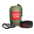 Grand Trunk - Double Deluxe Hamac double avec sangles - Vert olive / Kaki-Comprend (2) sangles de hamac de 5 pi prêtes à installer