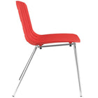 Modway - Trace Restauration Fauteuil d’appoint - Rouge-Base tubulaire en acier chromé
