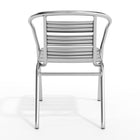 Flash Furniture – Chaise empilable commerciale avec dossier à 3 traverses, int/ext, haute durabilité, aluminium (TLH1)-Siège texturé