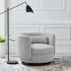 Modway - Relish Tissu rembourré Chaise pivotante - Noir Gris clair-Rembourrage en tissu polyester