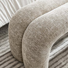 Modway - Dax Chenille de 50,5" Rembourré Banc d’accent - Kaki-Cadre en bois massif