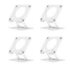 Uncaged Ergonomics - Ensemble de support de bureau réglable et pivotant pour ordinateur portable RISE - Blanc - paquet de 4-Le support de bureau réglable et pivotant Rise 2.0 maintient les ordinateurs portables dans une position ergonomique.