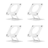 Uncaged Ergonomics - Ensemble de support de bureau réglable et pivotant pour ordinateur portable RISE - Blanc - paquet de 4-Le support de bureau réglable et pivotant Rise 2.0 maintient les ordinateurs portables dans une position ergonomique.