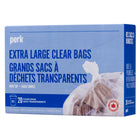 Perk - Sacs transparents extra larges - 31 po x 40 po - Paquet de 20-Parfaits pour les déchets de jardin