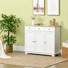 HOMCOM - Buffet 39,8 po L avec rangement - blanc-Convient pour la cuisine, le salon, la salle de bain pour ranger des ustensiles, de la papeterie ou des serviettes