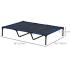 PawHut - Lit pour animal surélevé 48 po x 36 po x 9 po avec sac de transport bleu foncé-Tissu Oxford durable et respirant pour une longue durée d'utilisation 