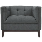 Modway - Serve Tissu rembourré Fauteuil - Gris-Assemblée requise