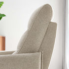 Modway - Etta Tissu rembourré Chaise longue - Flocons d’avoine-Remplissage en mousse et microfibre