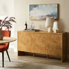 Modway - Hudson Bois de burl de 60" Buffet - Naturel-Étagères spacieuses