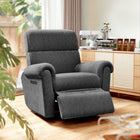 HOMCOM - Fauteuil inclinable électrique rembourré avec ports de chargement USB - gris foncé-Inclinaison électrique avec réglage progressif à 120° pour une relaxation personnalisée 