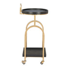 Zuo - Chariot-bar Zukei - Noir-Étagère inférieure : 14 po L x 14 po P