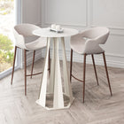 Zuo - Axis Table de bar - Blanc-Matériau: Acier