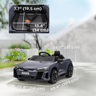 Aosom - Audi RS e-tron GT voiture électrique pour enfants sous licence 12V avec télécommande, klaxon, musique - gris-Mécanisme de démarrage progressif pour la protection des enfants 