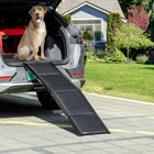 PawHut - Rampe pliante pour animaux 62 po pour voitures - convient aux très grands modèles-Surface antidérapante, pour que les animaux ne glissent pas en montant ou descendant la rampe 