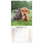 Mead - Calendrier décoratif Copains à pattes 2027, 12 po x 12 po, bilingue-La présentation bilingue convient aux environnements anglais et français