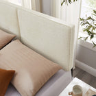 Modway - Lindee Tissu Boucle Tête de lit Queen, Crème-Tissu boucle Tissu Rembourrage