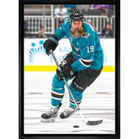 Joe Thornton San Jose Sharks - Toile encadree - 22" x 31"-Impression sur toile de qualité supérieure avec bordures enveloppées