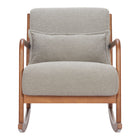 Zuo - Hady Chaise berçante - Gris-Soutien confortable des accoudoirs