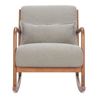 Zuo - Hady Chaise berçante - Gris-Soutien confortable des accoudoirs