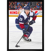 Nathan MacKinnon Colorado Avalanche sur toile - Toile encadree - 22" x 31"-Impression sur toile de qualité supérieure avec bordures enveloppées