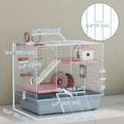 PawHut - Cage pour hamster et gerbille 19 po L x 13 po l x 17 po H - bleu-Livrée avec tous les accessoires essentiels, fournissant un kit de démarrage complet pour vous 