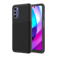 AXS - PROTech Plus etui mince anti-choc avec double couches pour Motorola Moto G 5G 2022, Noir-Resistant aux chutes jusqu'a 10 pieds