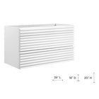 Modway - Render Support mural de 36" Armoire de toilette de salle de bain (lavabo non inclus) - Blanc-Calleton de montage compatible avec les cloisons sèches