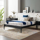 Modway - June Bois Cadre de lit plateforme Queen, Noir-Capacité de poids : 600 lb