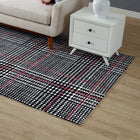 Modway - Kaja Abstract Plaid Tapis de 5 pi l x 8 pi L - Ivoire noir et rouge-Protéger les planchers de la circulation ou des meubles