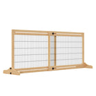 PawHut - Barrière pour animaux autoportante avec longueur réglable de 41 po à 72 po - naturel-S'ajuste de 40,9 po à 72 po (104-183 cm) de longueur pour s'adapter à différents espaces 