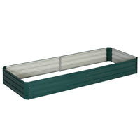 Outsunny - jardin surélevé galvanisé 8 pi x 3 pi x 1 pi - vert-Fabriqué en acier galvanisé, réputé pour ses propriétés antirouille 