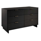 Manhattan Comfort - Granville commode moderne double large de 55,04 po - noir-Assemblage à domicile requis Tout le matériel inclus