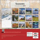 DateWorks - 2026 Calendrier Mural 16 Mois - 12 po x 12 po - Saisons - Anglais -13 images de haute qualité imprimées sur du papier Premium