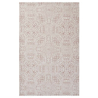 Modway - Javiera Marocain contemporain Tapis de comédie 8 pi l x 10 pi L - Ivory et Cameo Rose-Tapis géométrique marocain