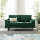 Modway - Valour Performance Velvet Loveseat - Vert-Tissu résistant aux taches durable