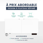 MotionGrey - Bureau debout électrique réglable Ergo2 avec réglages de mémoire - 55 po x 24 po, plateau blanc, cadre blanc-8