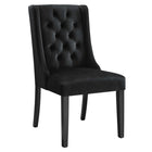Modway - Baronet Performance Velvet Chaises de salle à manger Ensemble de 2 - Noir-Touffage classique des boutons