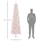 HOMCOM - Arbre de Noël artificiel fin floqué de neige artificielle 7.5pi-L'arbre en forme fine est peu encombrant 