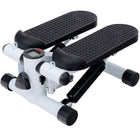 MotionGrey - Stepper fitness - Mini stepper elliptique avec bandes de résistance et compteur de calories - Blanc-Écran intégré affichant le nombre de pas, le temps et les calories brûlées pour suivre vos progrès et rester motivé