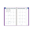 Mead - Agenda Upper Class scolaire hebdomadaire/mensuel pour étudiants 2026-2027 - 8 ½ po x 6 po - couverture violette - bilingue-Hebdomadaire : semaine sur 2 pages avec suffisamment d'espace d'écriture, mensuel : mois sur 2 pages avec vacances