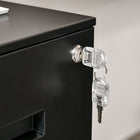 Vinsetto - Armoire à dossiers à cloisons réglables - noir-Une roulette de soutien supplémentaire est située sous le tiroir pour éviter le basculement

