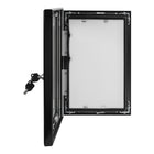 SECO - Étui de cadre d'affichage intérieur/extérieur verrouillable - 11 po l x 14 po H - Noir-La finition en aluminium noir rend le cadre antirouille et résistant aux intempéries