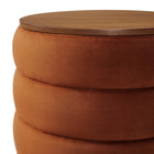 Modway - Mezzo Manche Performance Velvet Ottoman de stockage - Rouille-8